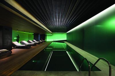 green colored hotel spa