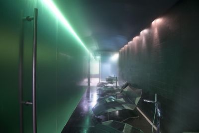 green colored hotel spa