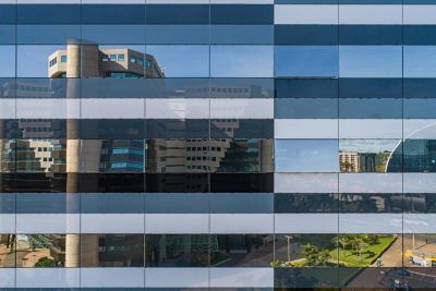 blue colored facade