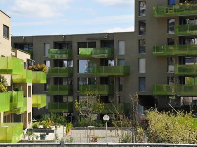 green color balconies
