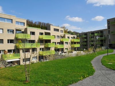green color balconies