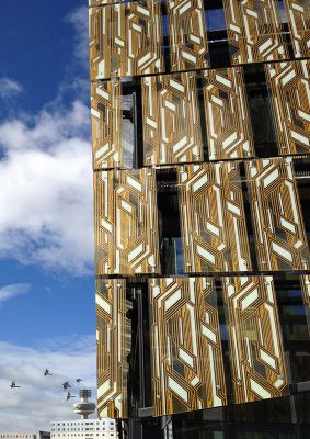 brown glass facade