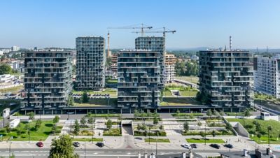 Pierwsza Dzielnica in Katowice, Poland features Saflex Clear PVB interlayers.