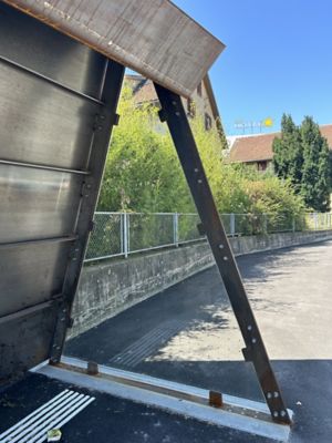 bus stop with glass partitions