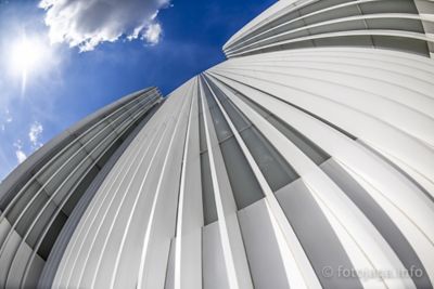 white facade close-up