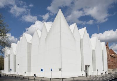 white facade close-up