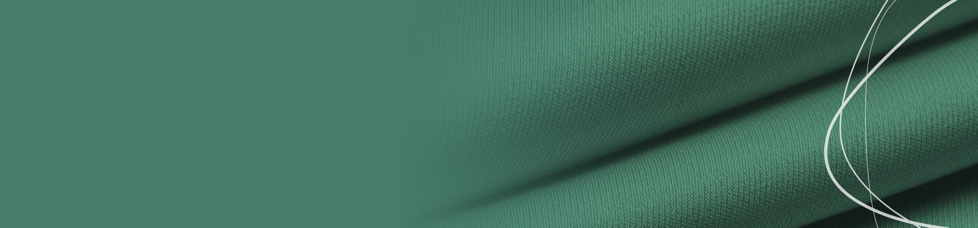 A closeup of emerald green Naia fabric.  