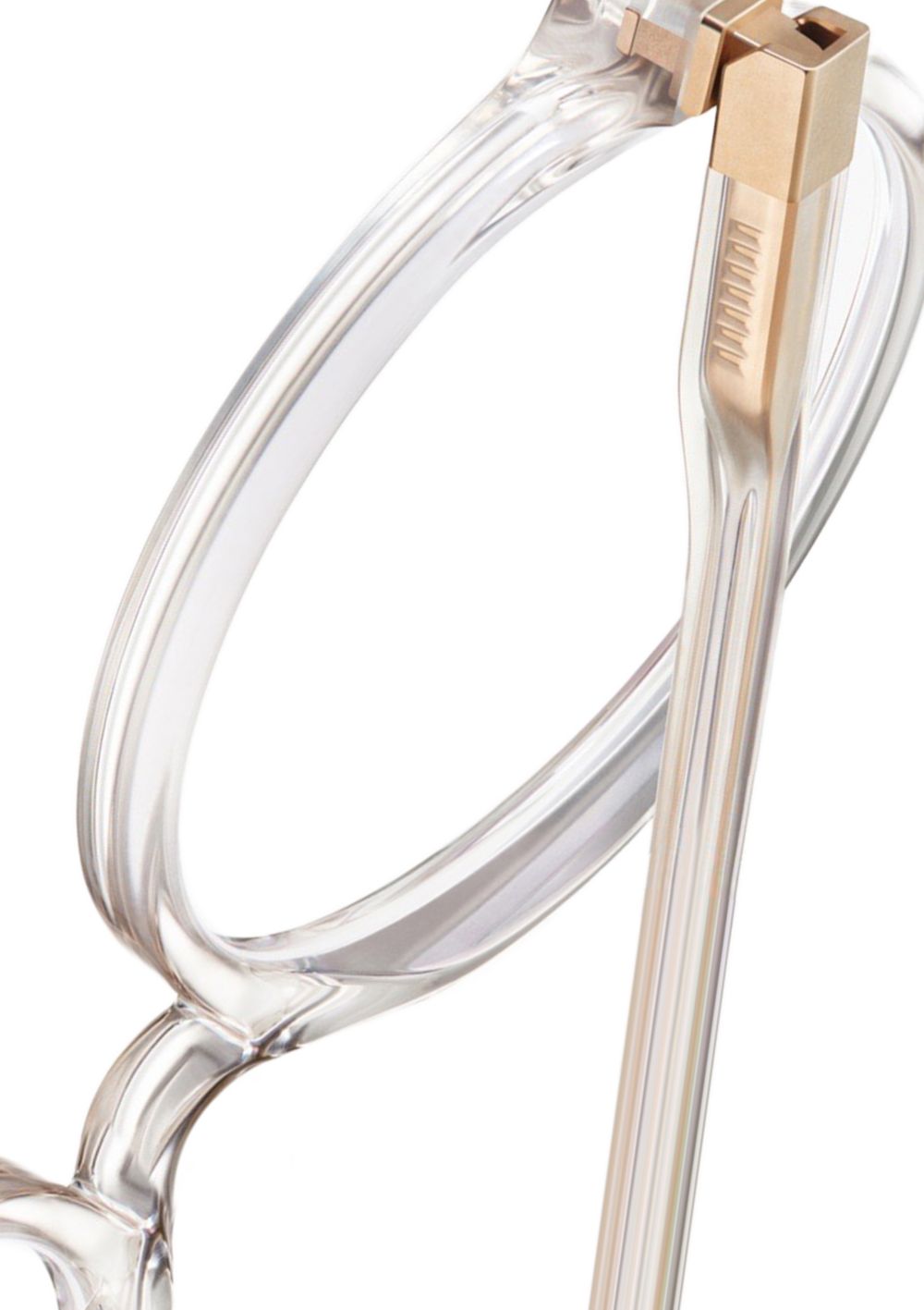 Clear framed glasses made of Eastman Acetate Renew 