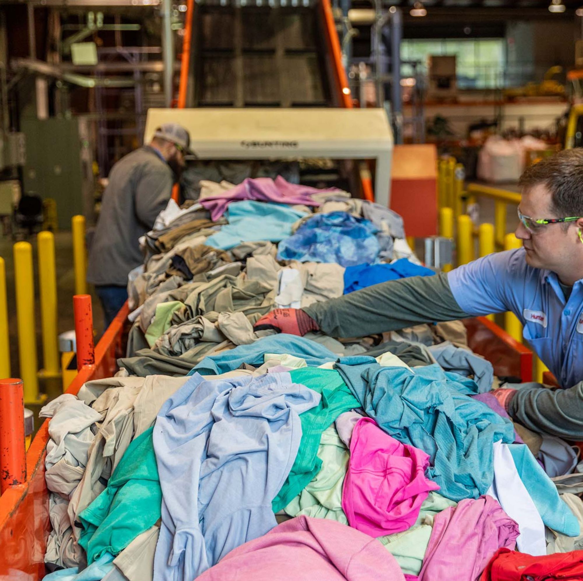 Apparel plastic waste. 