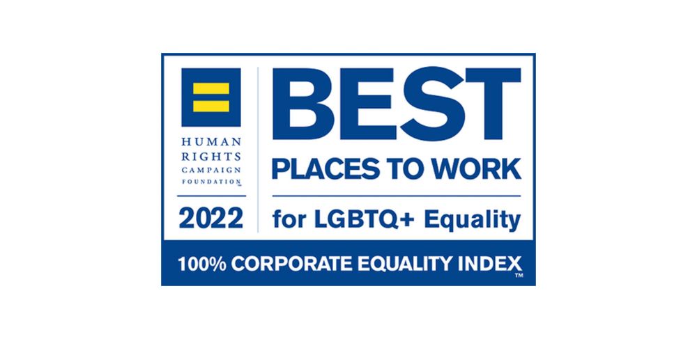 Best places to work for LGBTQ+ Equality award 2022 logo 