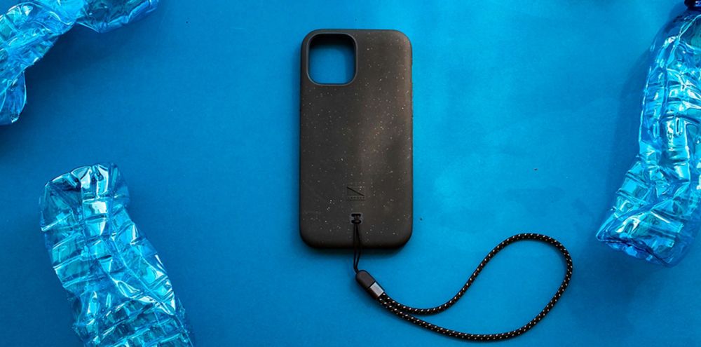 Lander black iphone case made with Eastman Tritan Renew material. 