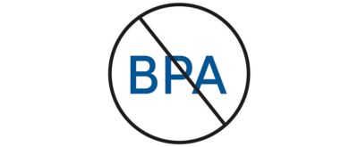 A diagonal line going through the letters “BPA” icon 