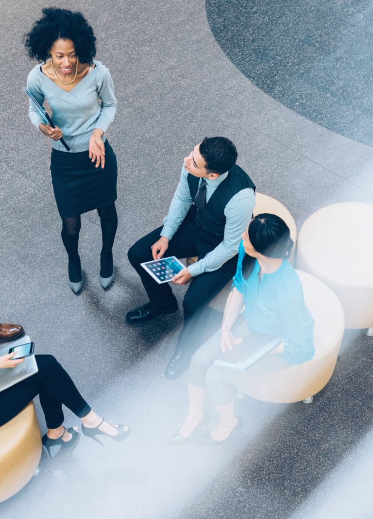 Eastman business people meeting. 