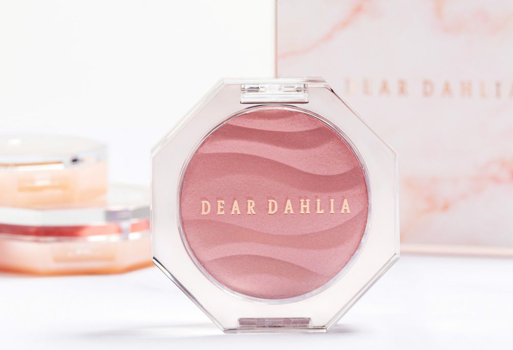 Close-up of a makeup compact case. 