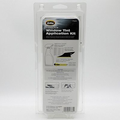 Back of Gila® Complete Window Tint Application Kit packaging