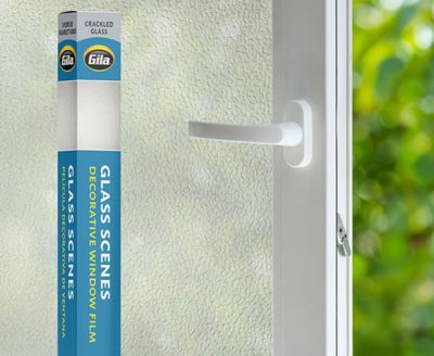 Gila® Crackled Glass Decorative Window Film on sliding glass door