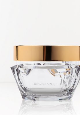 Multiple clear cosmetic bottles