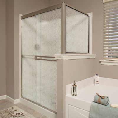 Gila® Crystal Decorative Window Film on shower doors