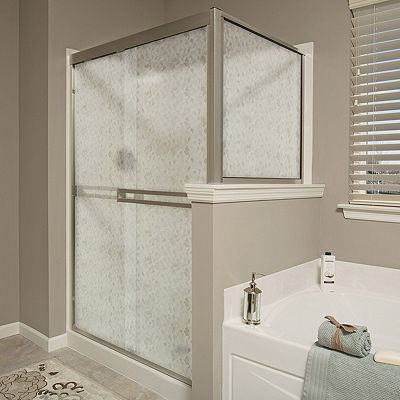 Gila® Crystal Decorative Window Film on shower doors