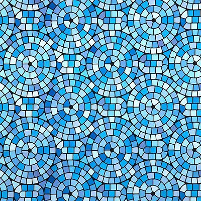 Sample of Gila® Mosaic Circles Decorative Window Film