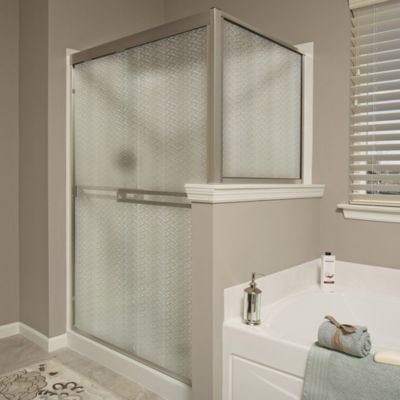 Gila® Ocean Waves Decorative Window Film on shower doors