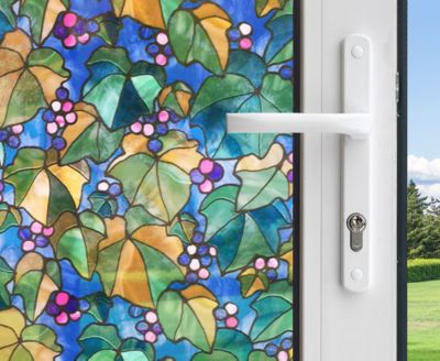 Gila® Vineyard Decorative Window Film on sliding glass door