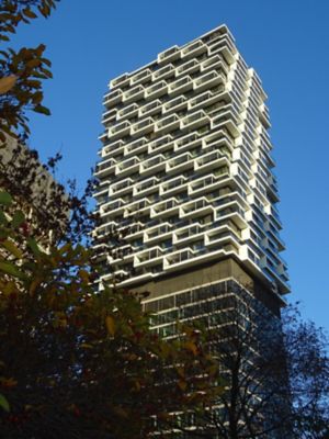 high white facade building