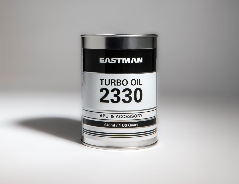 A can of Eastman Turbo Oil 2330.  