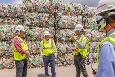 EPA principal deputy assistant administrator Steven Cook and regional administrator Kevin McOmber visit Eastman’s Tennessee methanolysis facility