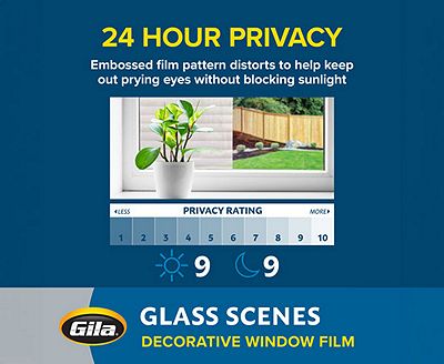 Privacy infographic showing the film's daytime rating of 9 and nighttime rating of 9.