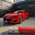 LLumar PPF keeps this red Ferrari Portofino protected from road damage and looking its best 