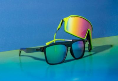 Pair of colorful eyewear. 