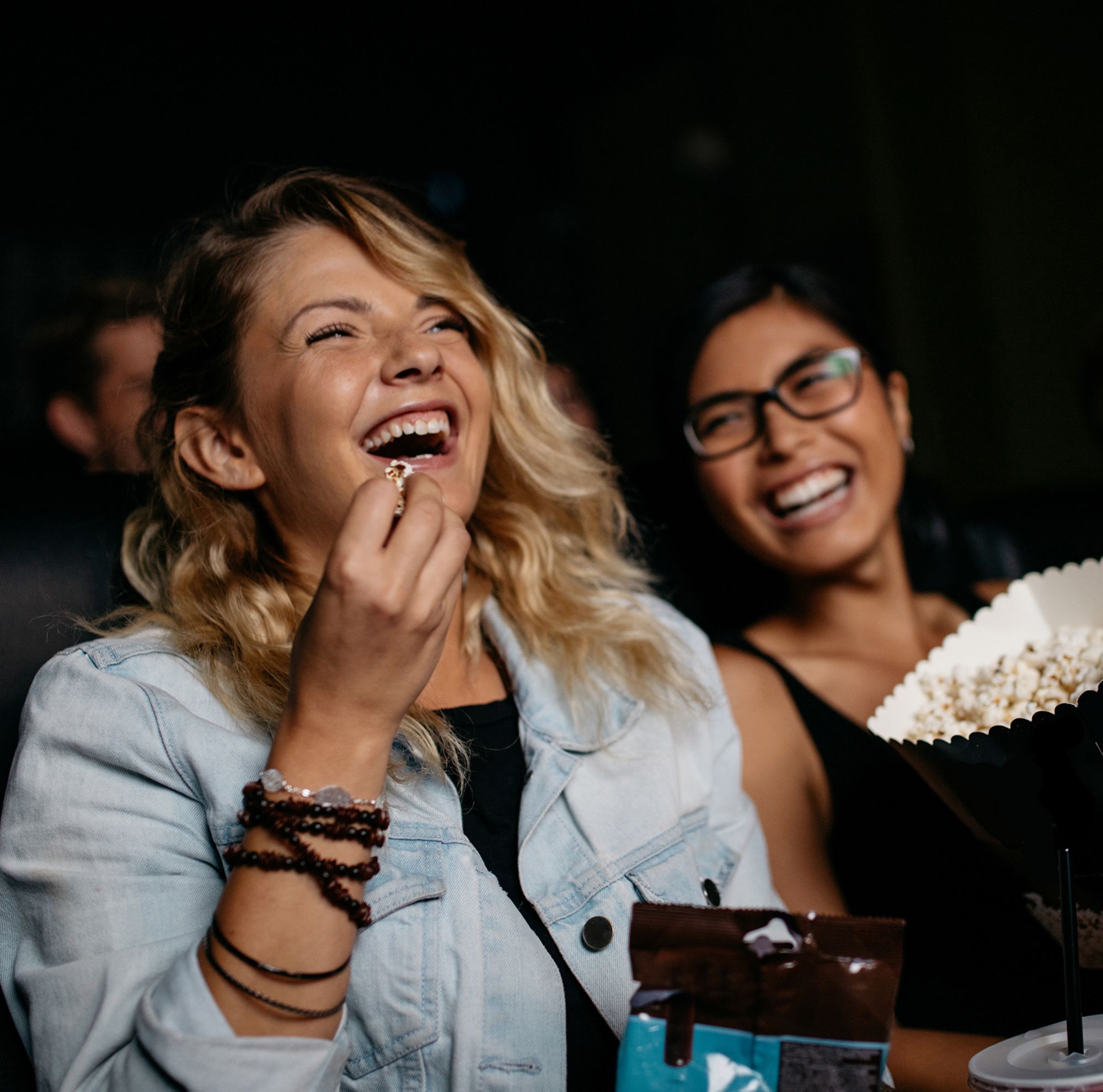 Friends watching movies 