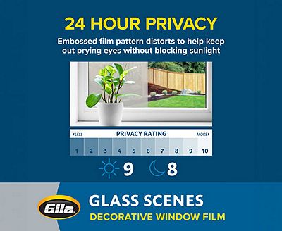 Privacy infographic showing the film's daytime rating of 9 and nighttime rating of 8.
