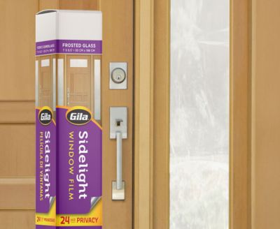 Gila Frosted Glass Sidelight Window Film on a front door sidelight.
