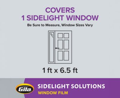 Gila Frosted Glass Sidelight Window Film covers one sidelight window.
