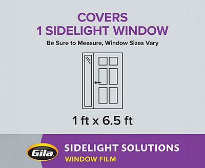 Gila Frosted Glass Sidelight Window Film covers one sidelight window.