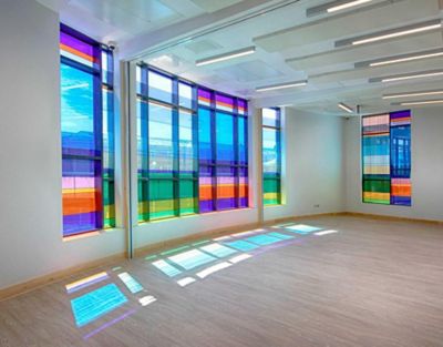 colorful window artwork