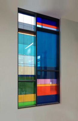 colorful window artwork