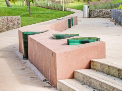 green colored installation in the park