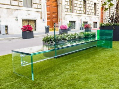 colorful glass installation