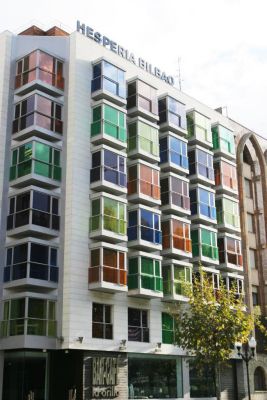 building with colorful windows