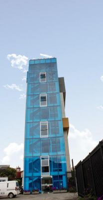 blue color stairs