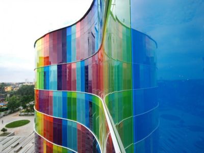 colorful facade of an institute building