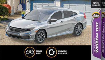 Gila® Static Cling Window Tints on silver sedan