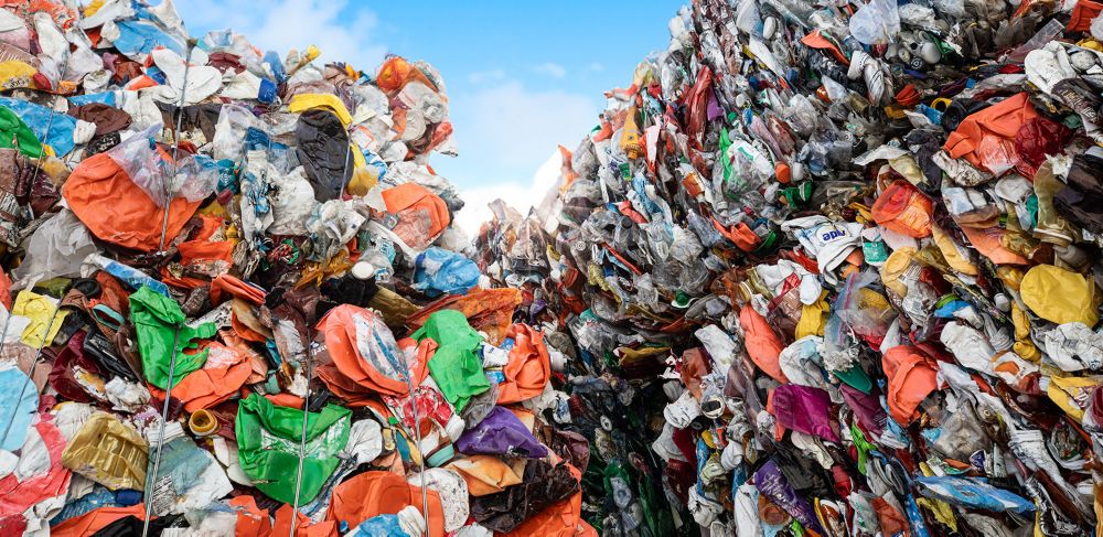 Colorful feedstock bales 