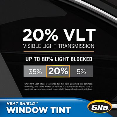 Gila Heat Shield 20% VLT Window Tint comparison