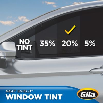 Gila Heat Shield 20% VLT Window Tint comparison on car window