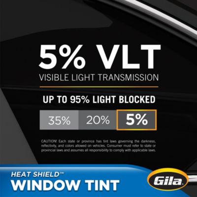 Gila® Heat Shield 5% VLT Window Tint VLT comparison