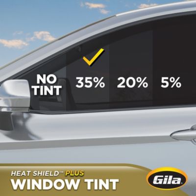 Gila® Heat Shield Plus 35% VLT Window Tint comparison on car window